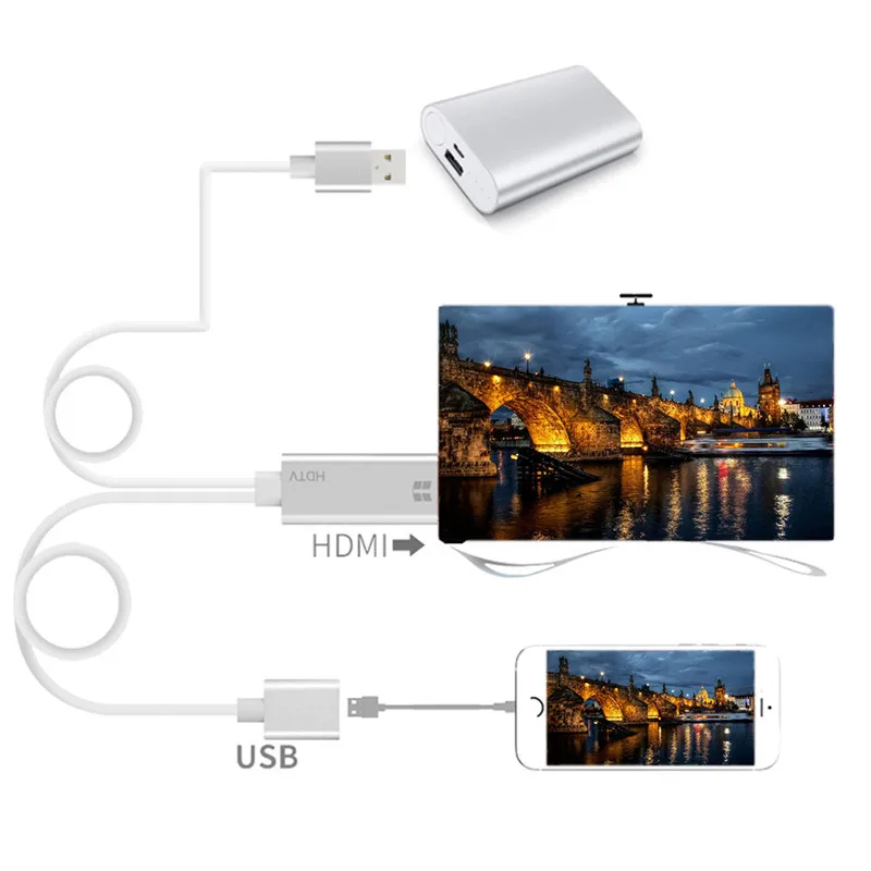 HDMI адаптер 1080P MHL Type C Micro Lightning USB в Кабель Full HD ТВ конвертер для iphone Samsung