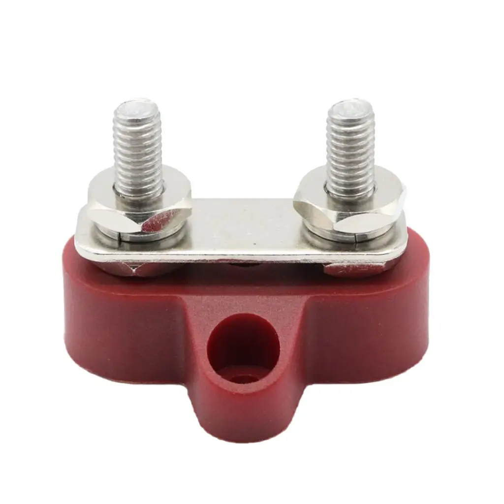 

Boat 48V M6 Terminal Dual Stud Bus Bar Power Distribution Box Red