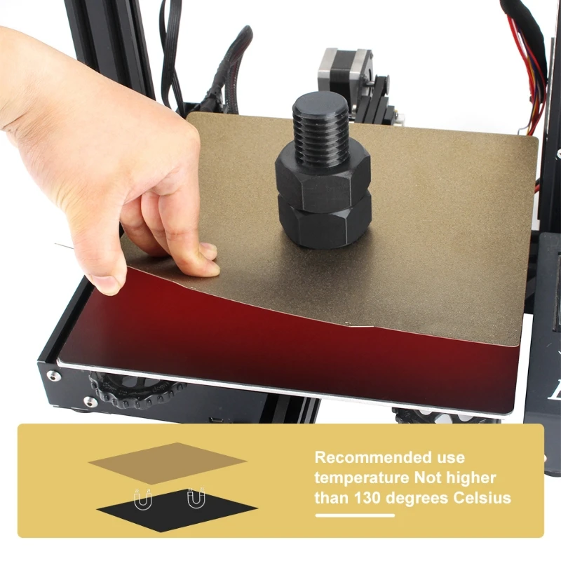 

PEI 3D Printer Golden Powder Steel Sheet and Magnet Sticker Side B for 3 D Printer 235X235mm