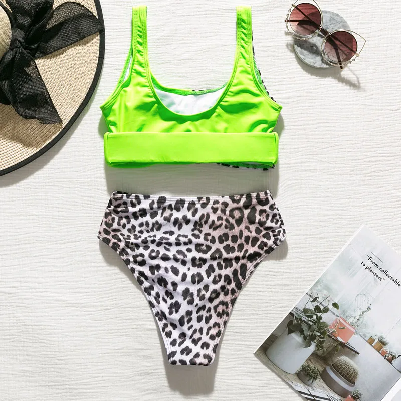 Бикини Bikinx из кусков леопардовая расцветка,, Холтер, пуш-ап, женский купальник, сдельные боди, Сексуальная Пряжка для купальника, купальник для женщин