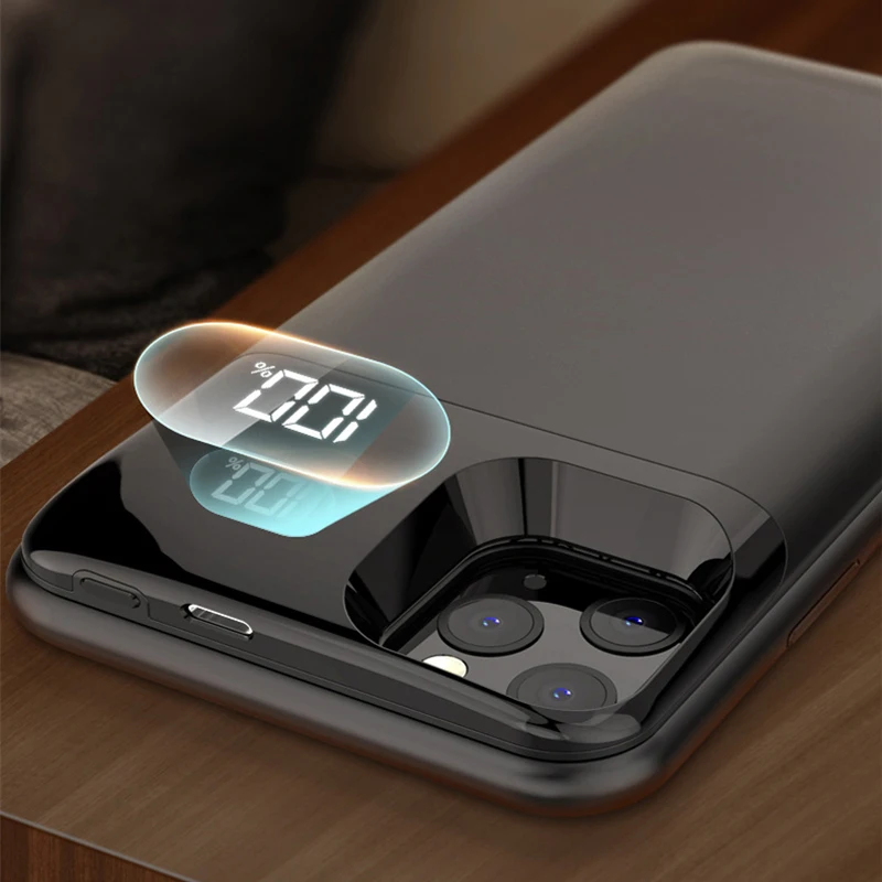 Slim Wireless Battery Charger Case 5000mAh For iPhone 11 pro 5500mAh for 11pro max Powerbank Phone Cover | Мобильные телефоны и