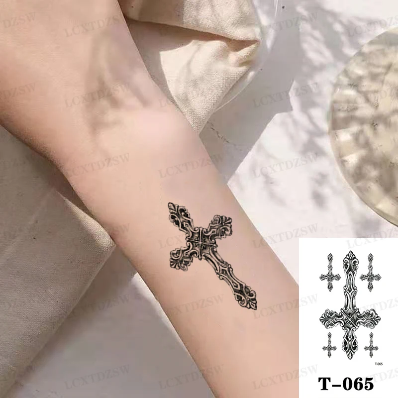 Men And Women Temporary Waterproof Tattoo Stickers, Flowers, Feathers, Bowknot, False Tattoos, Arm, Neck Waterproof Body Art
