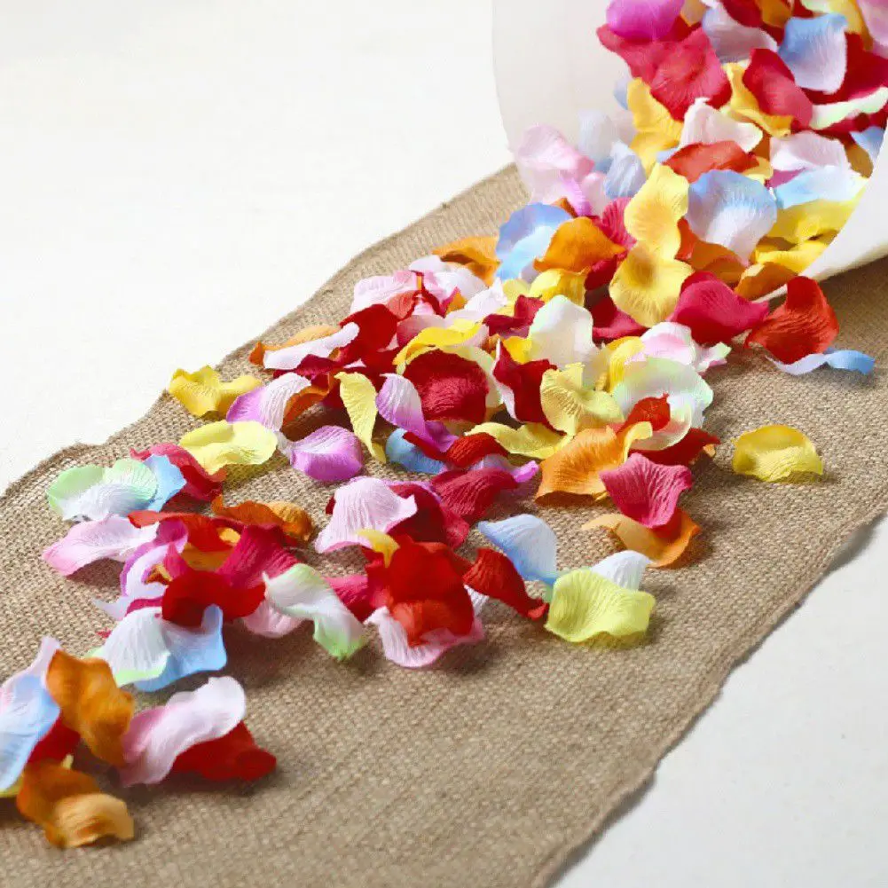 100 шт. Свадебные лепестки для свадебной комнаты Лепестки посыпать Цветы дождь