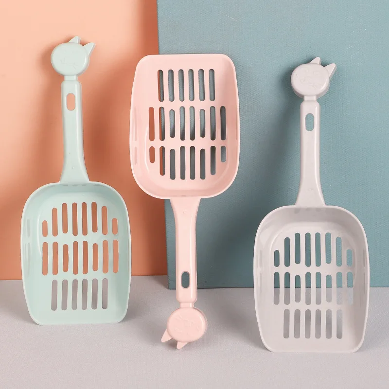 

Candy-Colored Thick Cat Litter Scoop Hollow Cat Litter scoop Pet Cat Litter Box Cleaning Supplies Pet Supplies