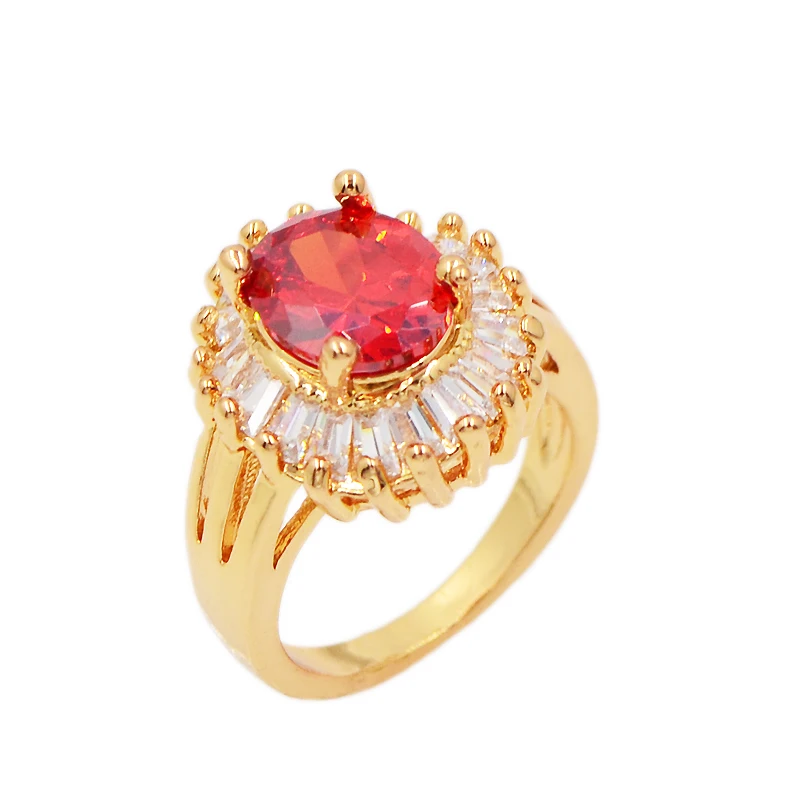 Модные женские свадебные кольца золотого цвета с фианитом ААА + ювелирные