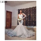 Свадебное платье E JUE SHUNG, с длинными рукавами, кружевной аппликацией