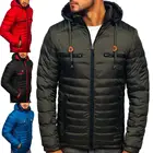Зимняя куртка с несколькими карманами, ветрозащитная, на молнии, Теплая мужская куртка, пуховик для катания на лыжах