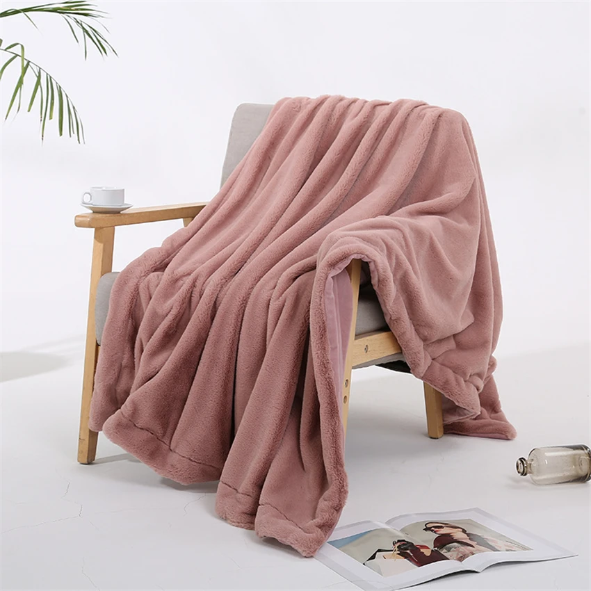 Мягкие теплые фланелевые одеяла из кораллового флиса для волос одноцветные