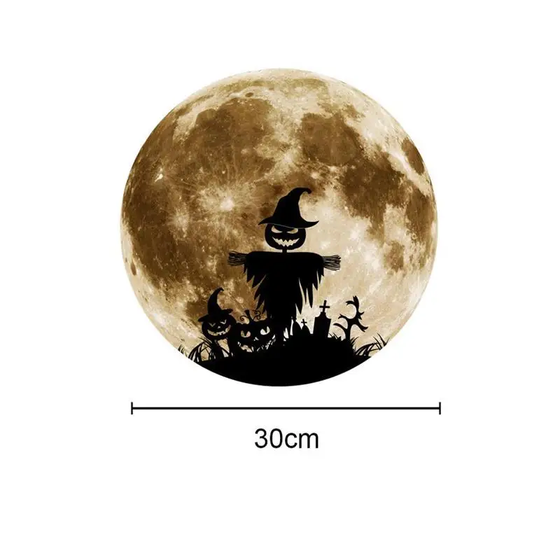 

Luminous Moon Wall Sticker Halloween Horror Ghost Hands Fluorescent Glow In The Dark Sticker Self-Adhesive For Halloween Decor