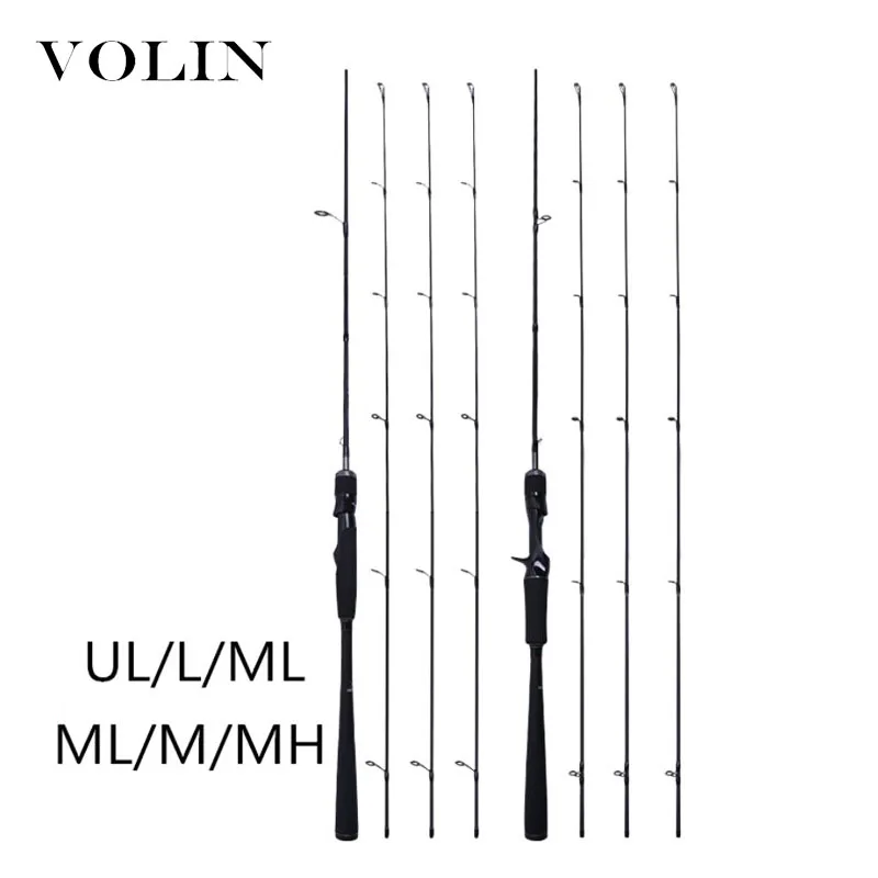 Удилище для спиннинга VOLIN углеродное 1 8 м 2 4 7 3 наконечника ML m MH дюймов быстрое