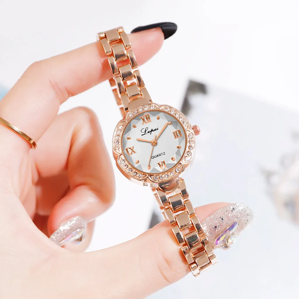 

Women's Quartz Diamond Crystal Strap Watch Analog Wrist Bracelet Casual bracelet Watch Wristwatch Clock Relogio Feminino