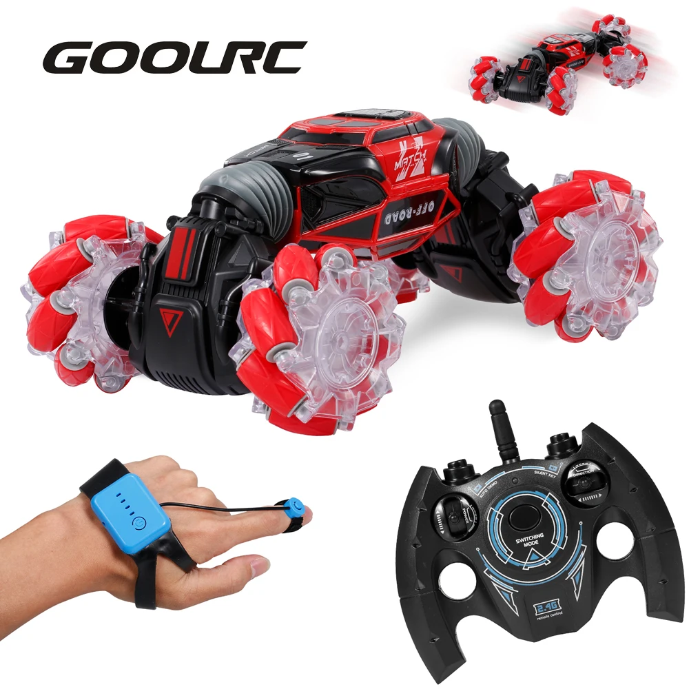 GOOLRC 4WD RC трюк автомобиль часы Датчик жестов управление деформируемый электрический RC Дрифт автомобиль трансформатор игрушки Детские подарки с светодиодный светильник