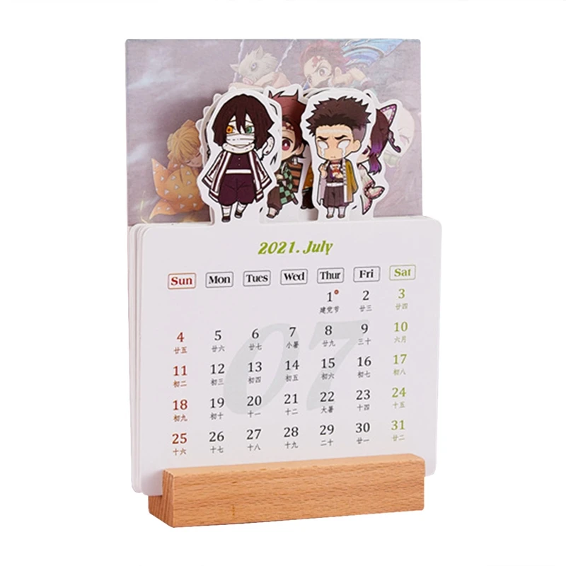 2021 аниме демон убийца Kimetsu без Yaiba настольного календаря камадо Tanjirou фигурка из