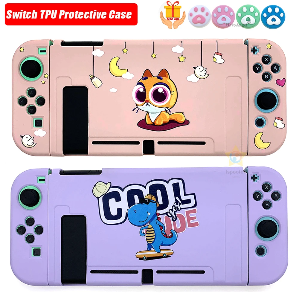 Защитный чехол из ТПУ для консоли Nintendo Switch NS NX цветная задняя крышка JoyCon Joy Con |