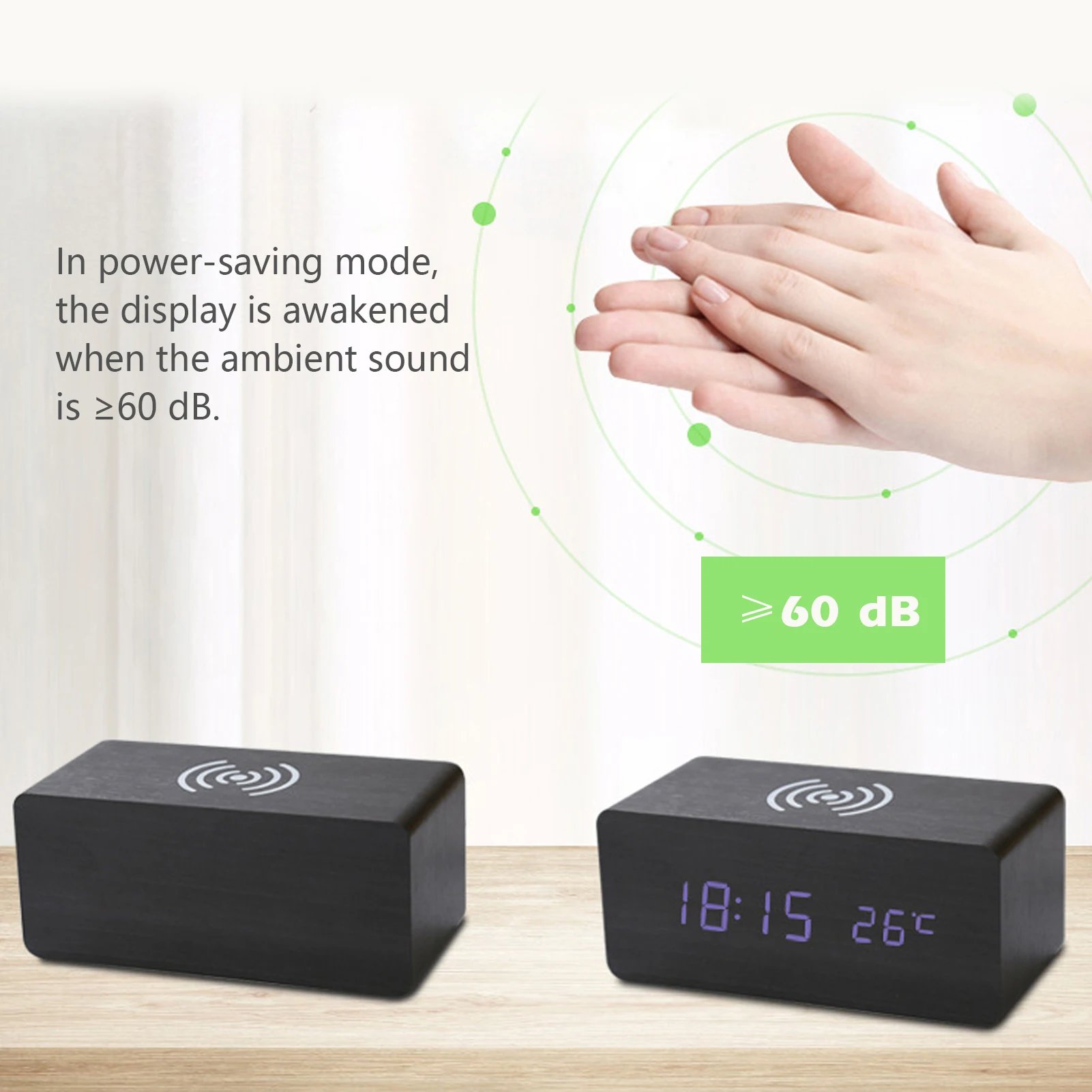 Цифровой Деревянный светодиодный Будильник деревянные ретро светящиеся часы