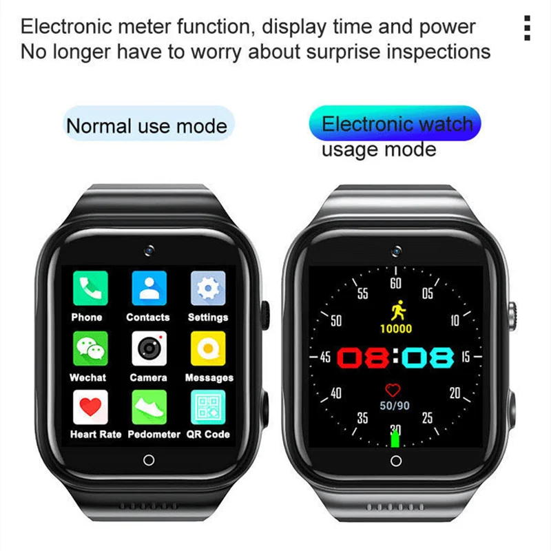 9 0 android 4g smart watch men sim card camera phone wifi internet smartwatch hd video call recording multifunctional flashlight free global shipping