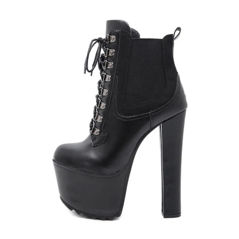 LEOPARD LAND Women's Shoes Thick High Heel Strap Martin Boots Women's Boots Platform Heels Boots Women Winter Shoes CWF-my8809-9