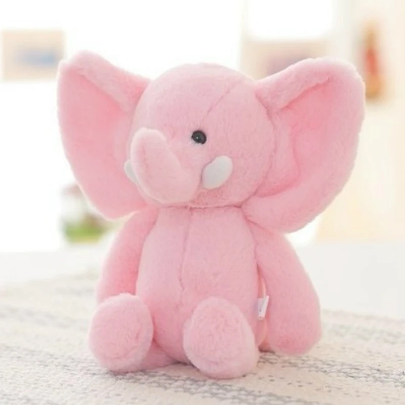Плюшевая игрушка слон 20 см кавайная плюшевая серого/розового/коричневого цвета