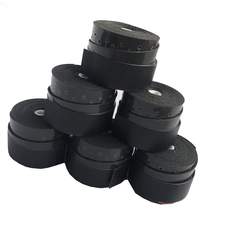 10 шт. HAKI черные липкие теннисные ручки Overgrip перфорированные технические ракетки