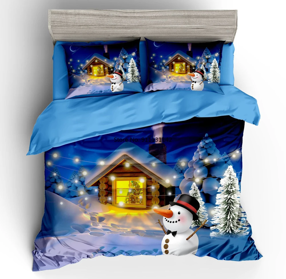 

3D Weihnachten Druck Bettwäsche Set Bettbezug-set Kissenbezüge Tröster Bettwäsche Sets Home Textile Bettwäsche Bettwäsche