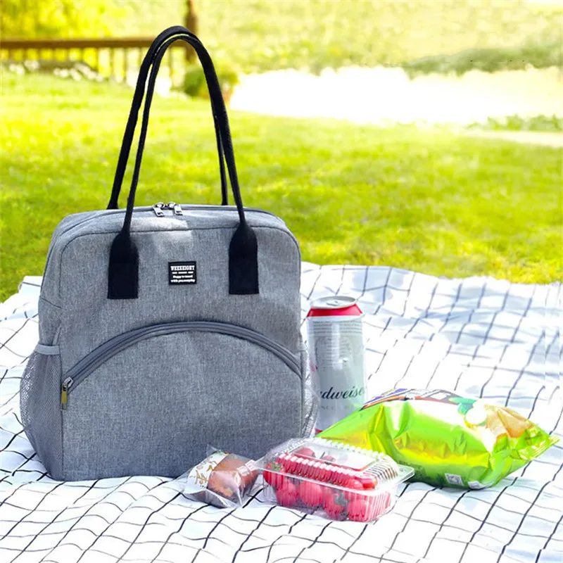 

Functional Pattern Cooler Lunch Handbag Portable Insulated Canvas Lunch Bag Thermal Food Picnic Lunch Bags For Women Kids