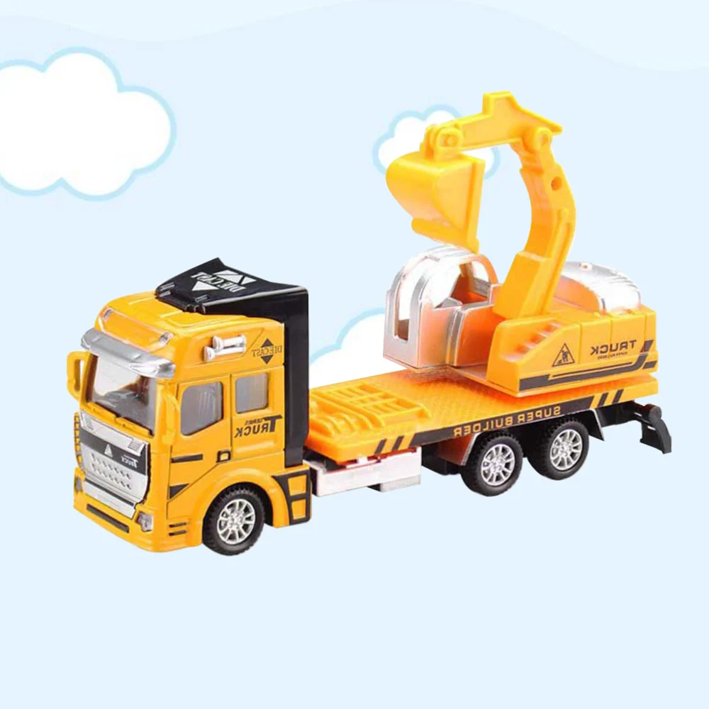 

Back Project Car Creative Alloy Project Model for Baby Kid Child (Excavator)