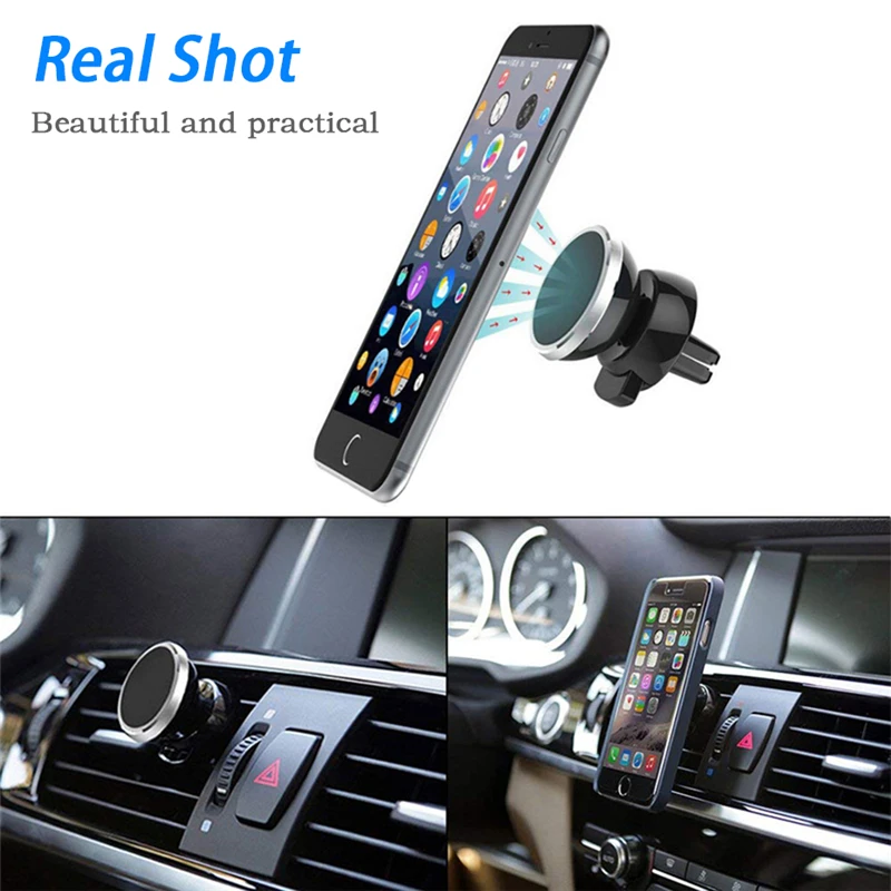 Автомобильный магнитный универсальный держатель для телефона на вентиляционную
