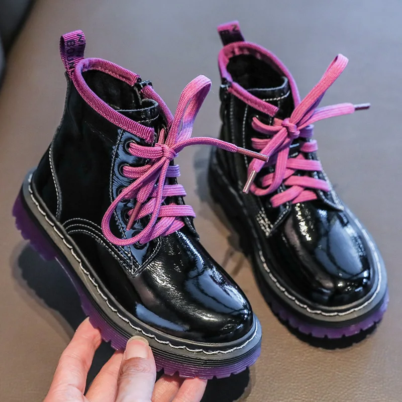 Girls' Martin Boots Children's Boots Leather 2022 New Autumn And Winter Children's British Wind Baby Boots