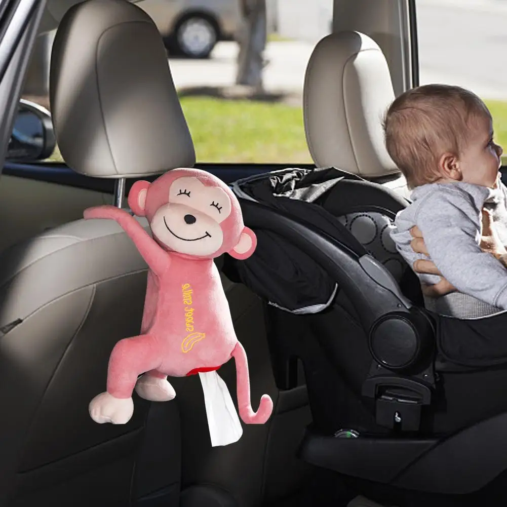 Инновационная коробка для салфеток милая игрушка в виде обезьяны искусственная