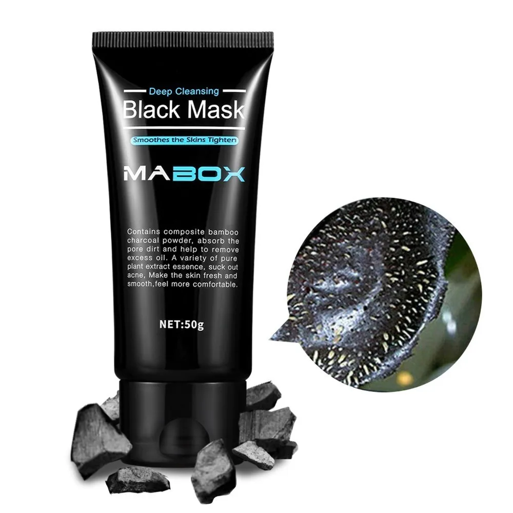 Mabox Black Mask Peel Off Bamboo Charcoal Purifying Blackhead Remover Deep Cleansing for Acne Scars Blemishes skin care| |