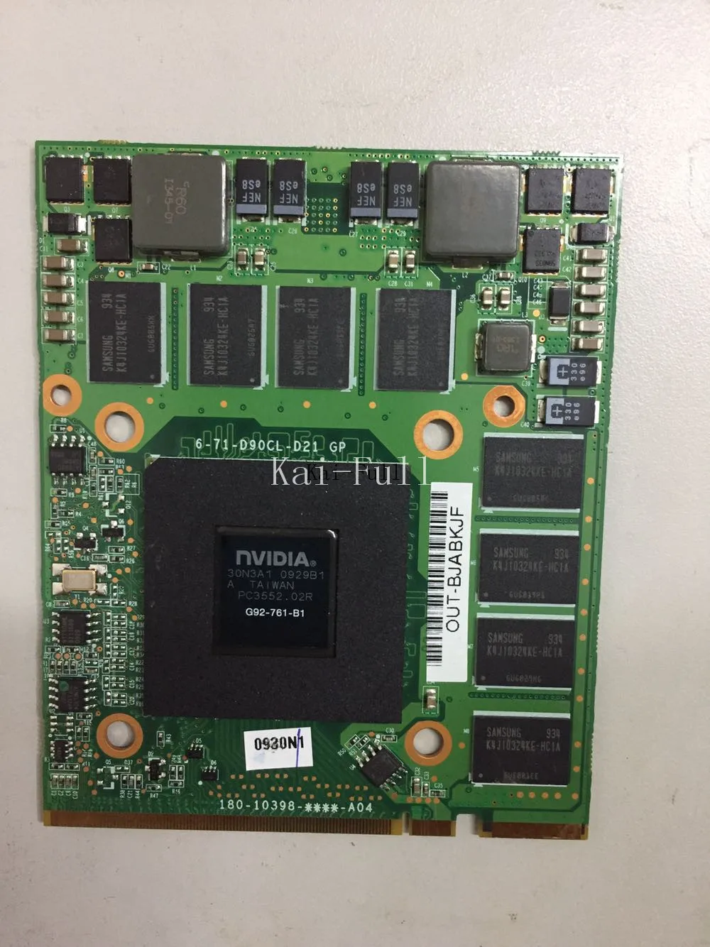 6-71-D90CL-D21 G92-761-B1 GTX280M M57TU N10E-GTX1 V1.0 1GB DDR3 видеокарта для Clevo M57RU M570RU M571RU | Компьютеры и
