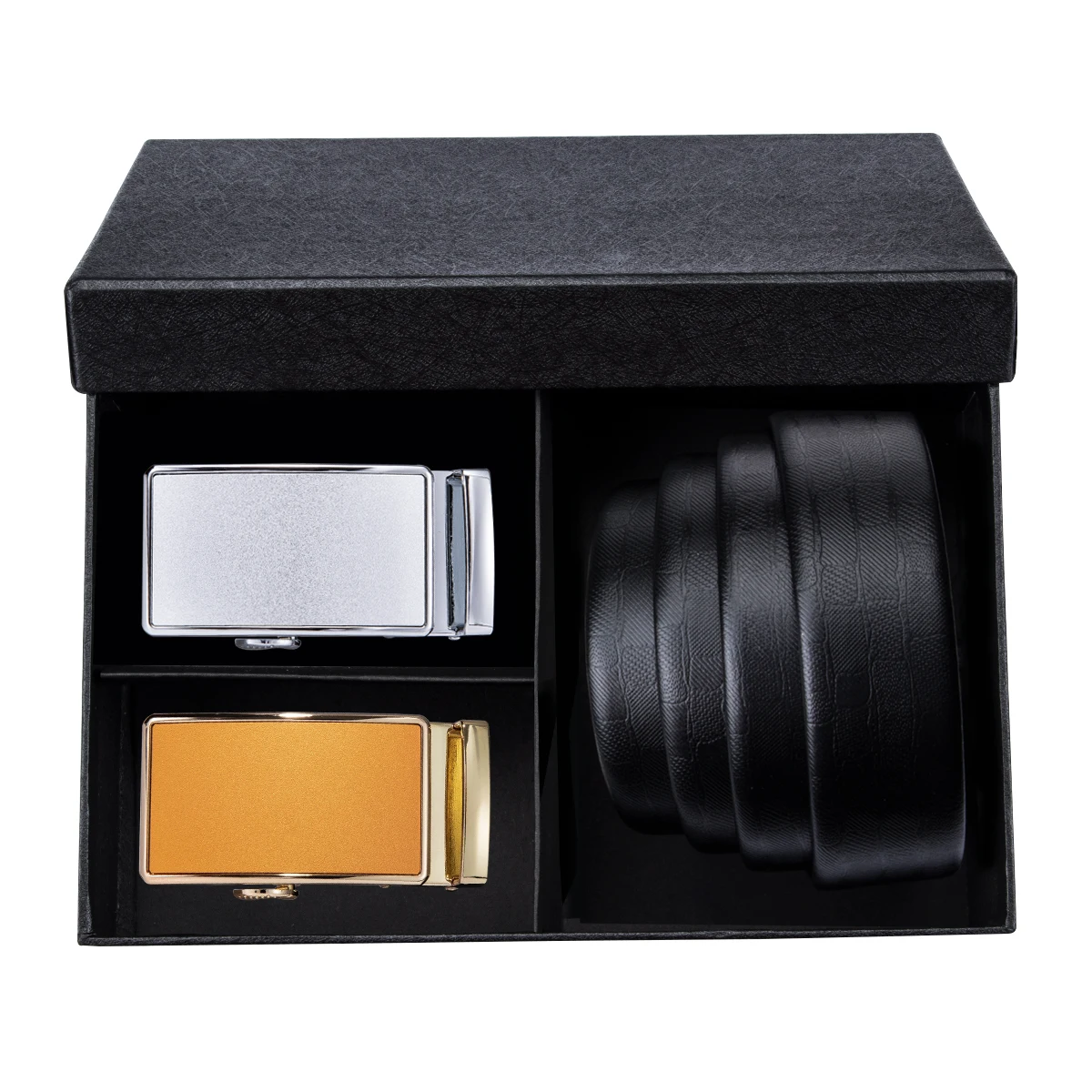 Ремни из натуральной кожи для мужчин автоматическая пряжка роскошный черный