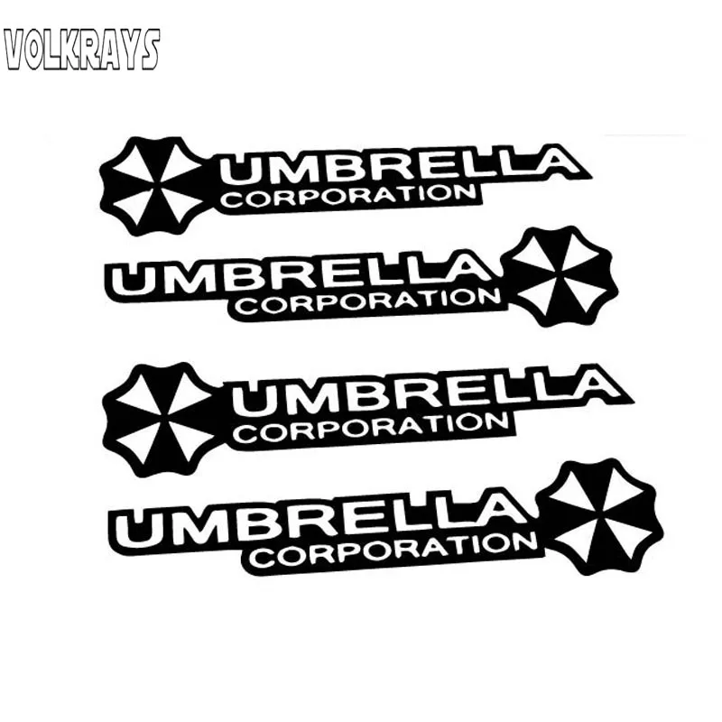 

Автомобильная наклейка Volkrays Umbrella Corporation, водостойкая Солнцезащитная наклейка, стикеры с алфавитом, виниловые аксессуары, 10 см * 2 см