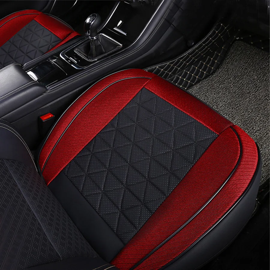 

1pc Universal Car Seat Pad Linen Plaid Seat Cover Four Seasons Auto Interior Accessories Mat Protector