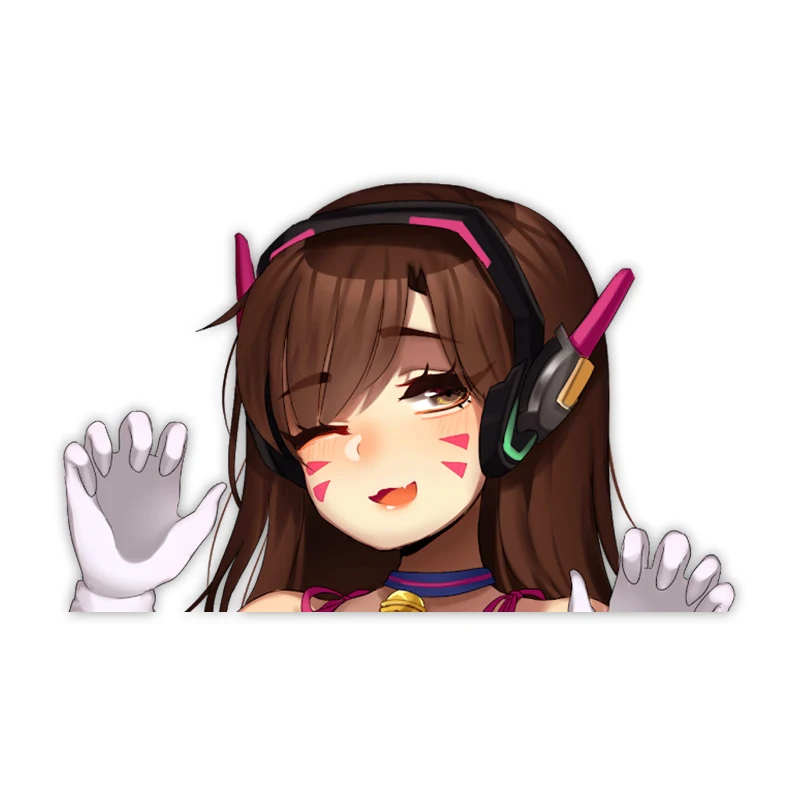 Наклейки для автомобиля Overwatch Аниме D.Va (песня Хана) наклейки вайфу Стайлинг