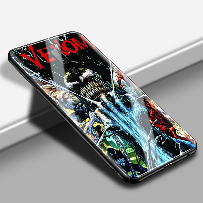for One Plus 7t Case Marvel Venom Glass For 7 pro 5 6 6t 1+5T DIY |