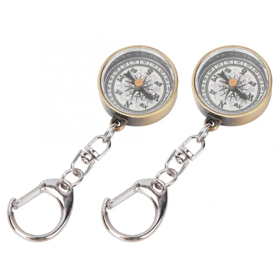 Комплект из 2 предметов Мини Компас Винтаж выживания цинкового сплава цинковый