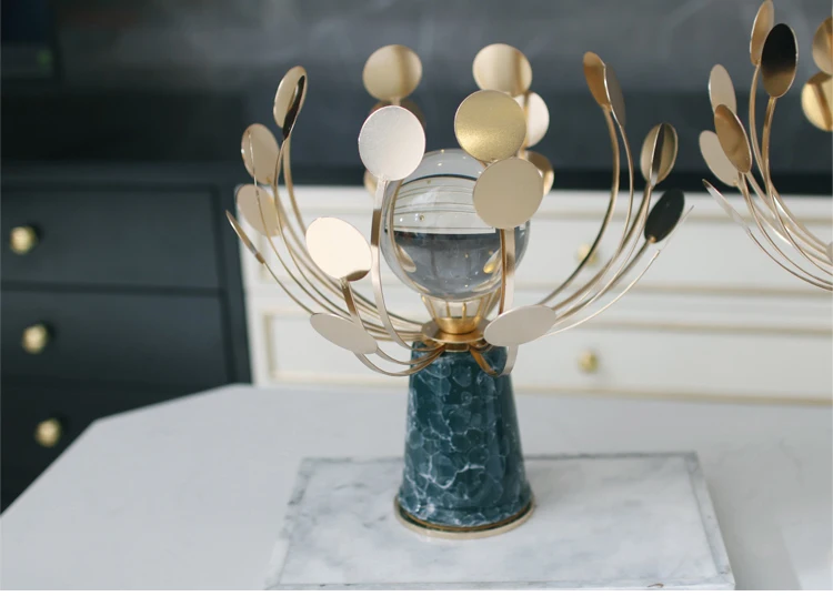 Аксессуары для украшения дома Зеленая Мраморная текстура керамическая