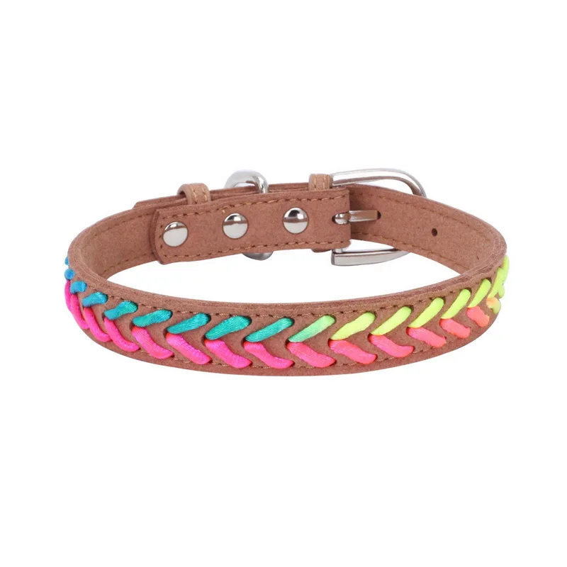 1 шт. мягкий ошейник для собак из микрофибры цветной тканый кошки Декор подходит