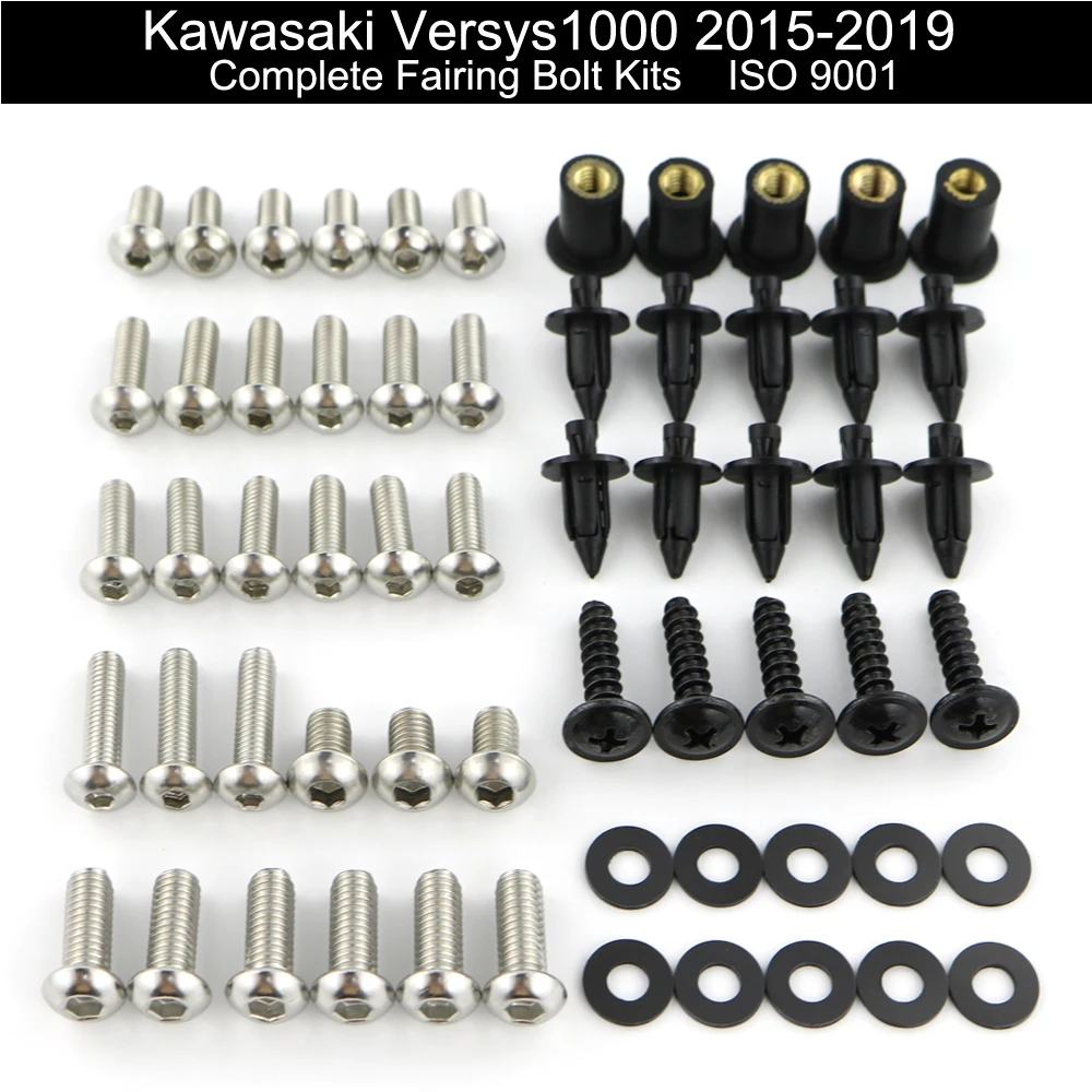 Комплект болтов обтекателей из нержавеющей стали для Kawasaki Versys 1000 2015 2016 2017 2018