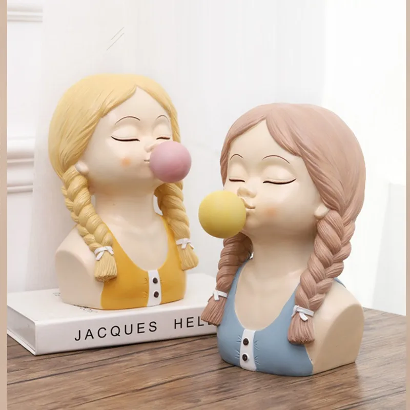 Скандинавская Фотографическая скульптура в виде зернистой смолы с головой