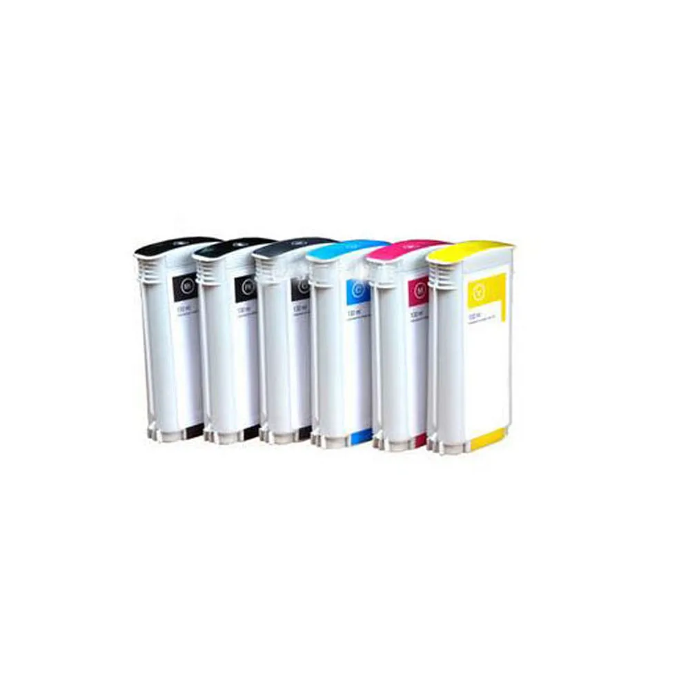 6 шт. сменные чернильные картриджи для hp 72 совместимые с hp72 T100 T610 T1100 T790 C9370A C9371A C9372A