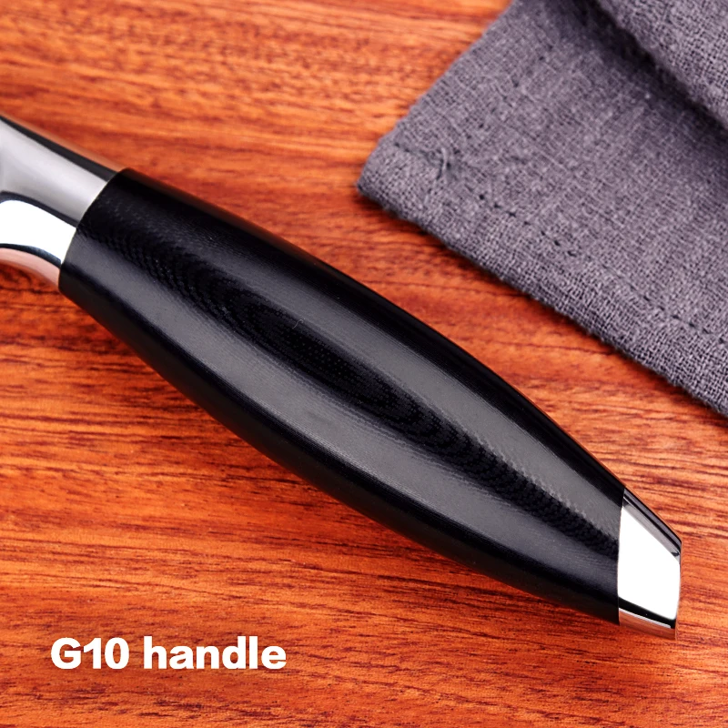 Кухонный нож сантоку шеф-повара из дамасской стали лезвие 6 дюймов с рисунком