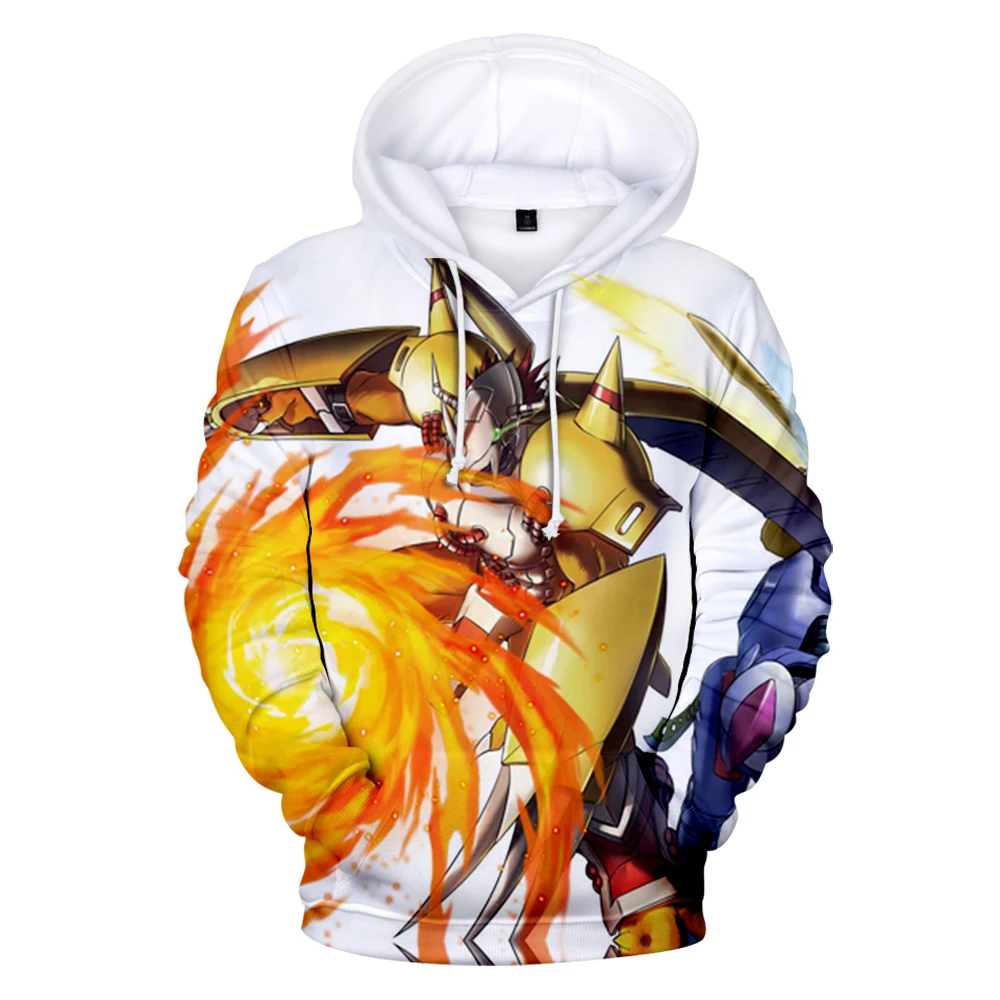 

Hot Sale Anime Digimon Adventure Wargreymon Hoodies for Boy / Girl Autumn Winter Oversized Long Sleeve Harajuku Clothes