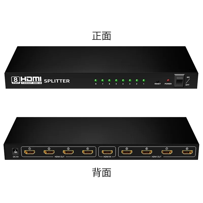 Прямая продажа с фабрики HDMI сплиттер одна минута восемь 1080P HD видео