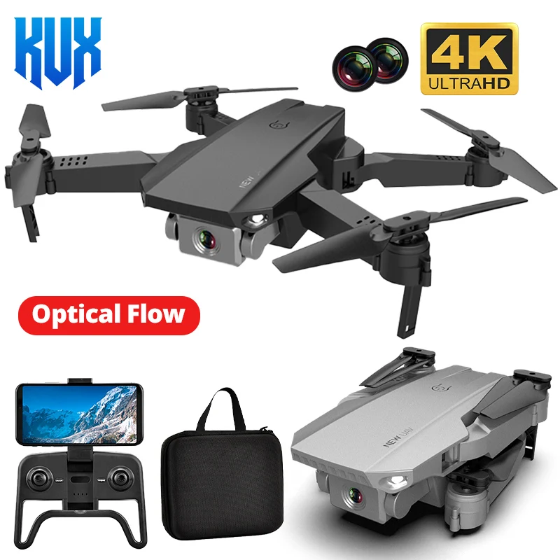 

KUX Remote control Aircraft HD 4K Dual cameras WiFi Fpv Optical Flow Positioning Altitude Hold Mode RC Drone Quadcopter Plane