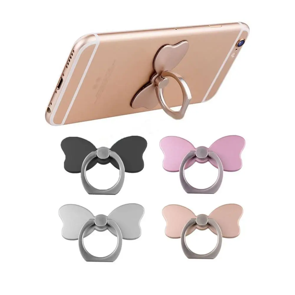 Металлический держатель для телефона с вращающейся бабочкой и металлическим