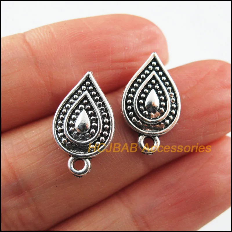 Модная обувь на каблуке 10 Новый Слеза Выводы тибетский серебристый цвет цветок