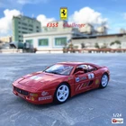 Модель автомобиля Bburago 1:24 Ferrari F355 CHALLENGE, литье под давлением, металлическая модель, детская игрушка, подарок для парня, коллекция автомобилей из сплава