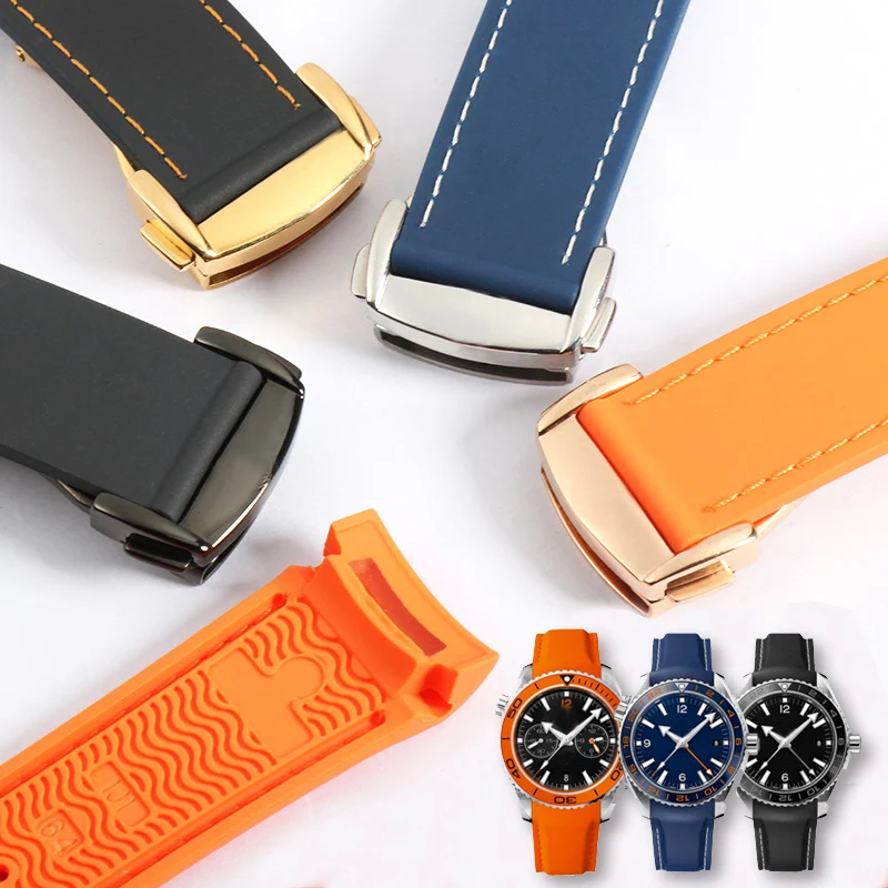 

Ремешок силиконовый для часов Omega SEAMASTER, 20-22 мм